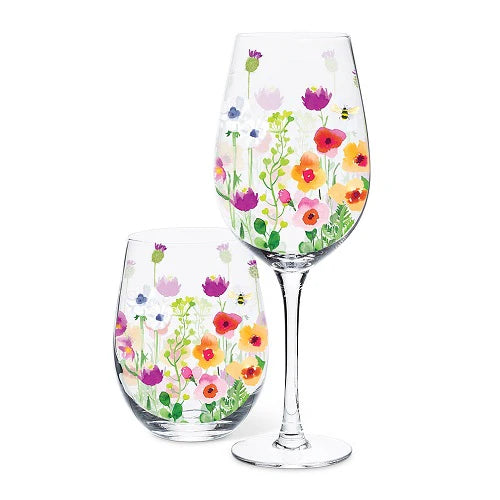 BEE GARDEN STEMLESS WINE GLASS