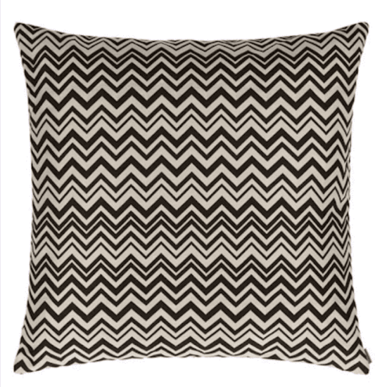 black and white chevron pillow