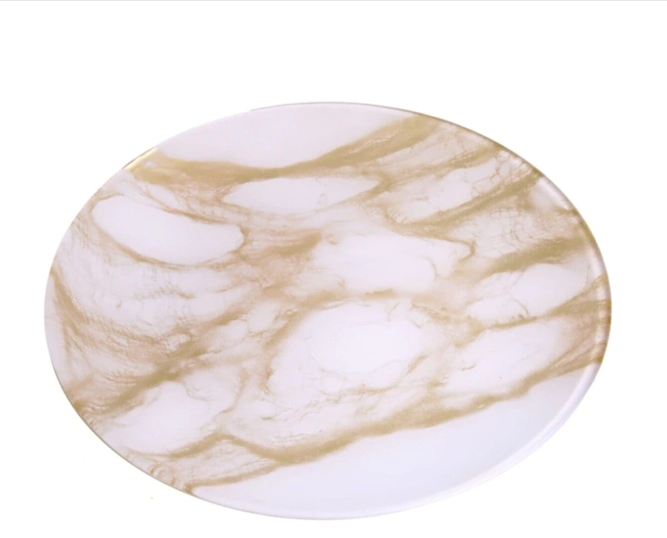 Gold-White Marble Plates