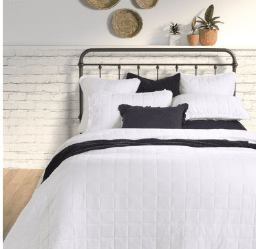 Quilted Linen Coverlet