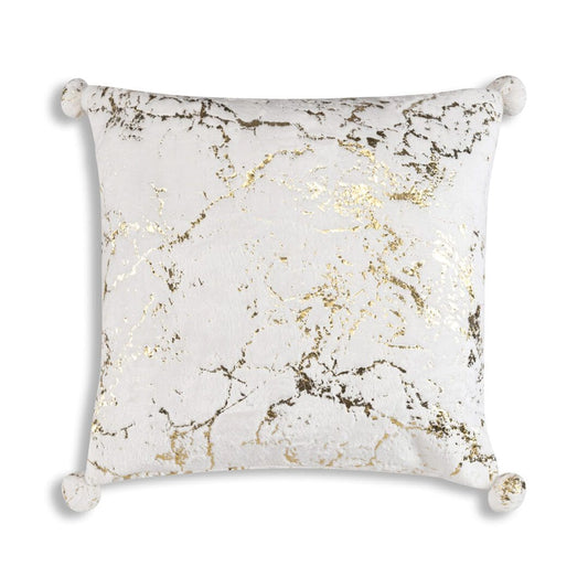 Faux Fur Metallic Pillow ~ Silver or Gold