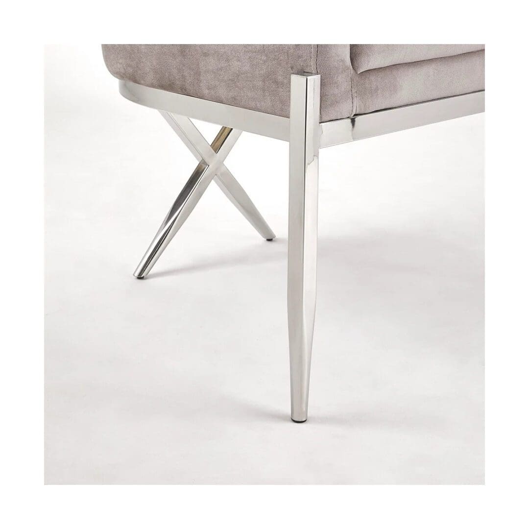 Grey Velvet Dining Chair - SOLD