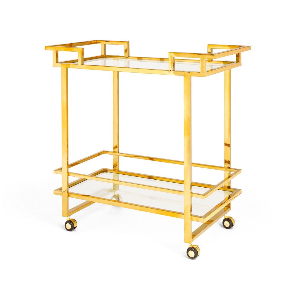 Polished Steel Bar Cart