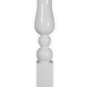 White Trumpeted Vase on Display Pillar